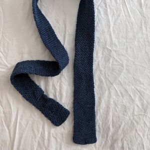 Navy Blue Knit Tie